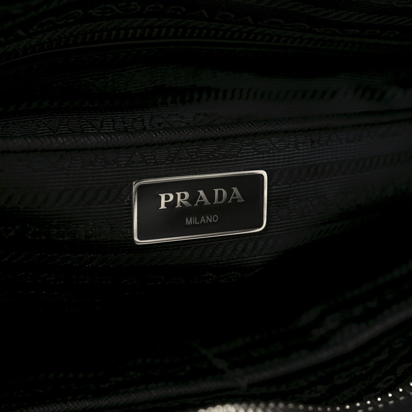Nylon Tessuto Impuntu Quilted Shoulder Bag Black