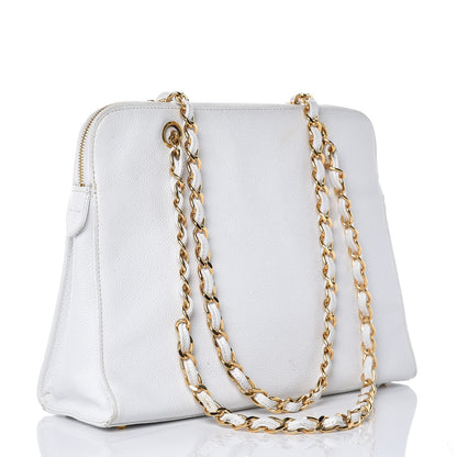 Chanel Caviar CC Shoulder Bag White 3 of 24