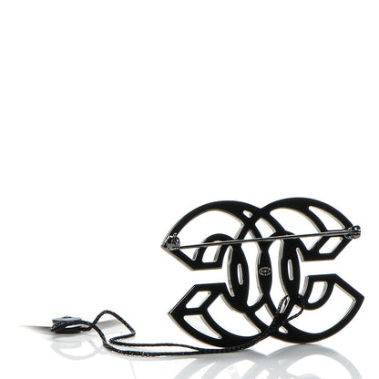 Chanel Crystal CC Brooch Red 3 of 4
