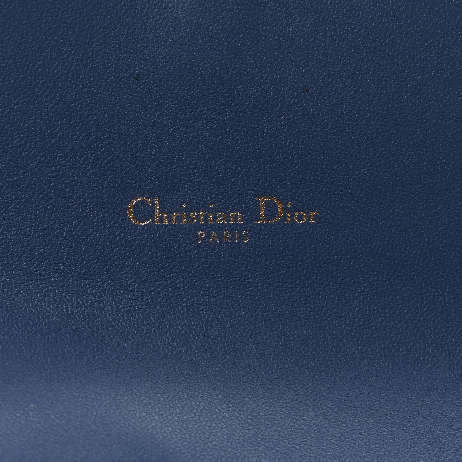 Christian Dior Grained Calfskin Saddle Chain Wallet Pouch Denim 6 of 8