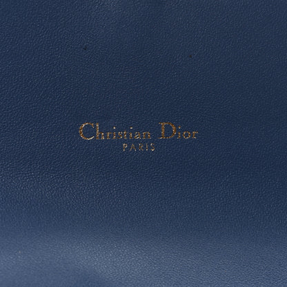 Christian Dior Grained Calfskin Saddle Chain Wallet Pouch Denim 6 of 8