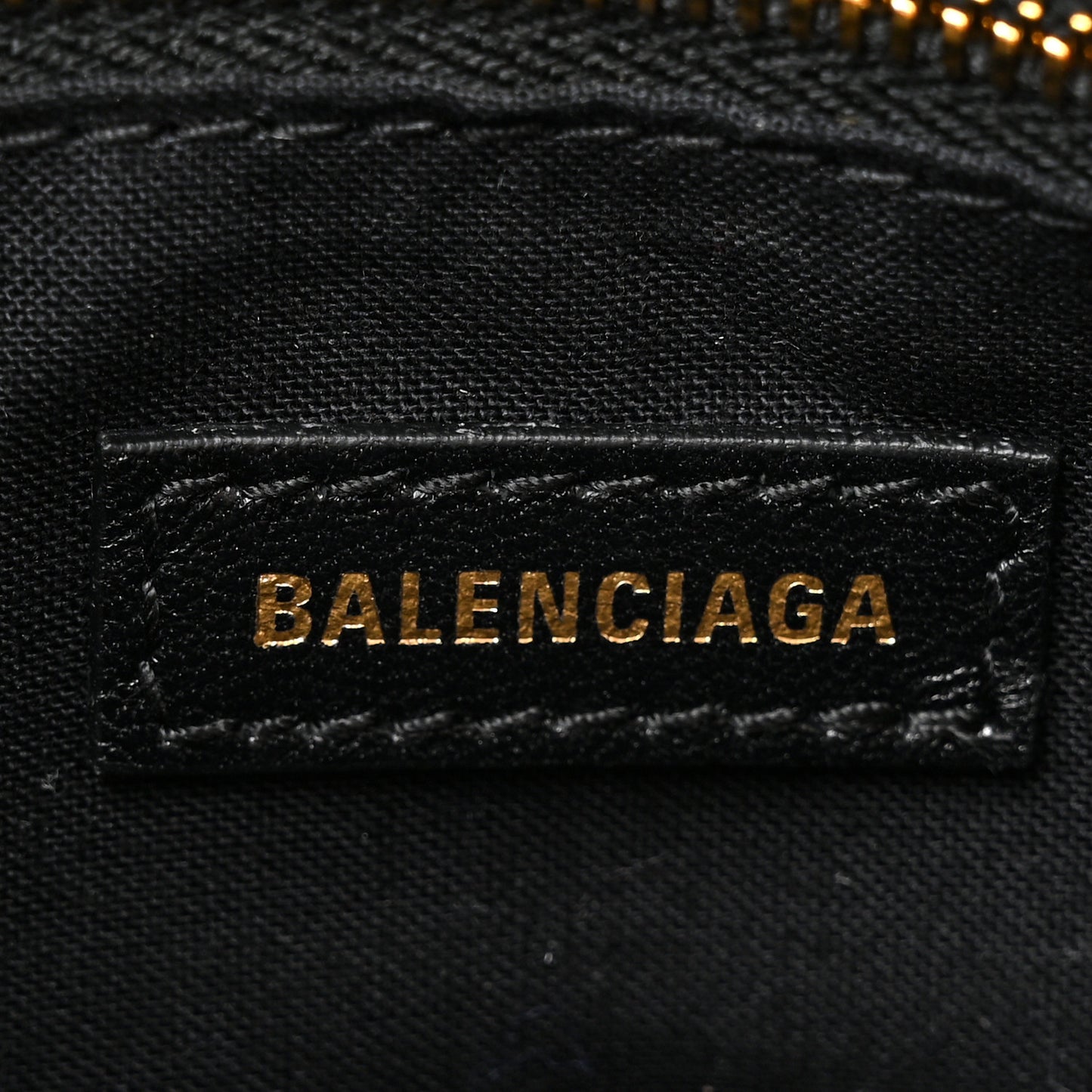 Shiny Supple Calfskin Crocodile Embossed Gold Metallic Edge Hardware Mini City Nude Beige