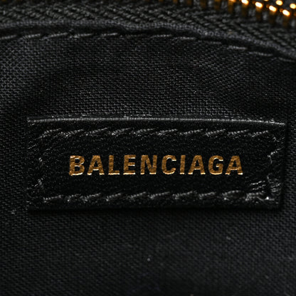Balenciaga Shiny Supple Calfskin Crocodile Embossed Gold Metallic Edge Hardware Mini City Nude Beige 7 of 15