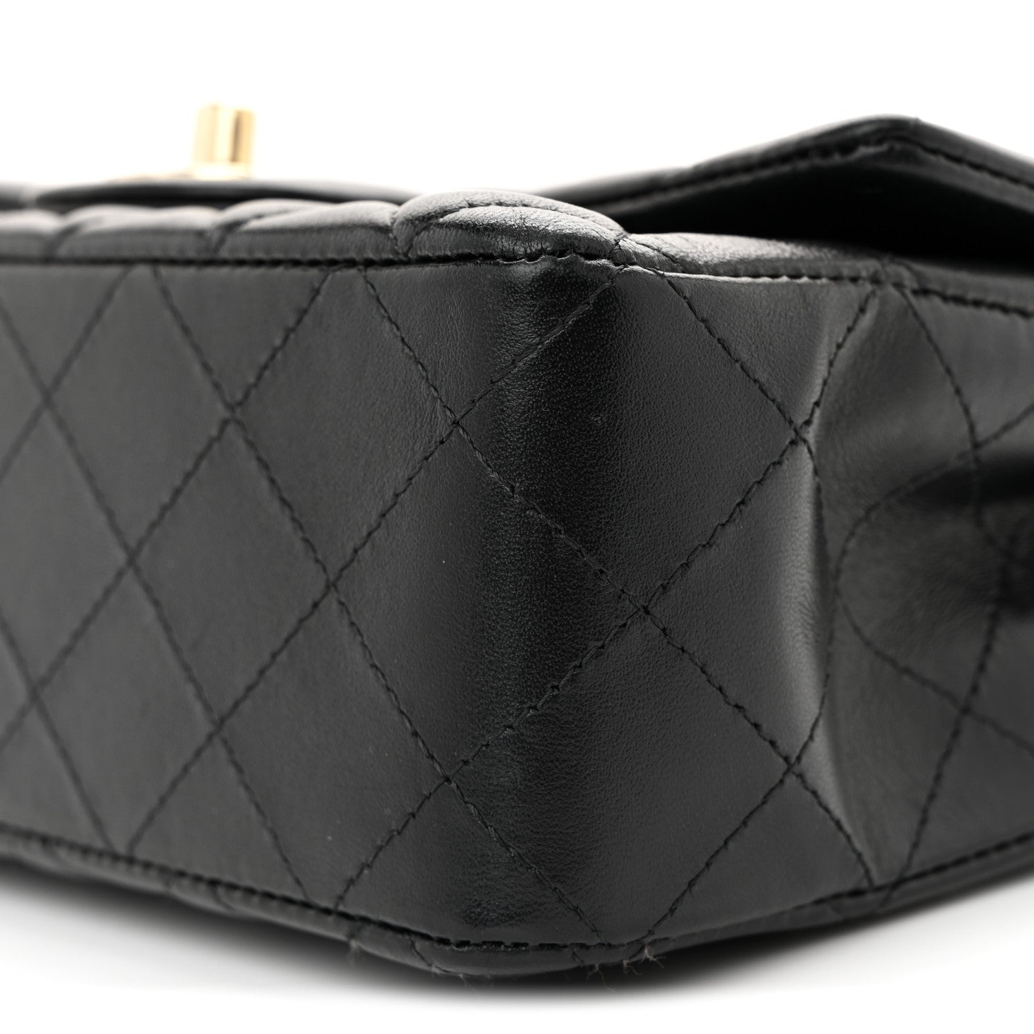 Chanel Lambskin Quilted Mini Rectangular Flap Black 9 of 10