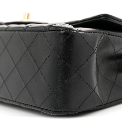 Chanel Lambskin Quilted Mini Rectangular Flap Black 9 of 10