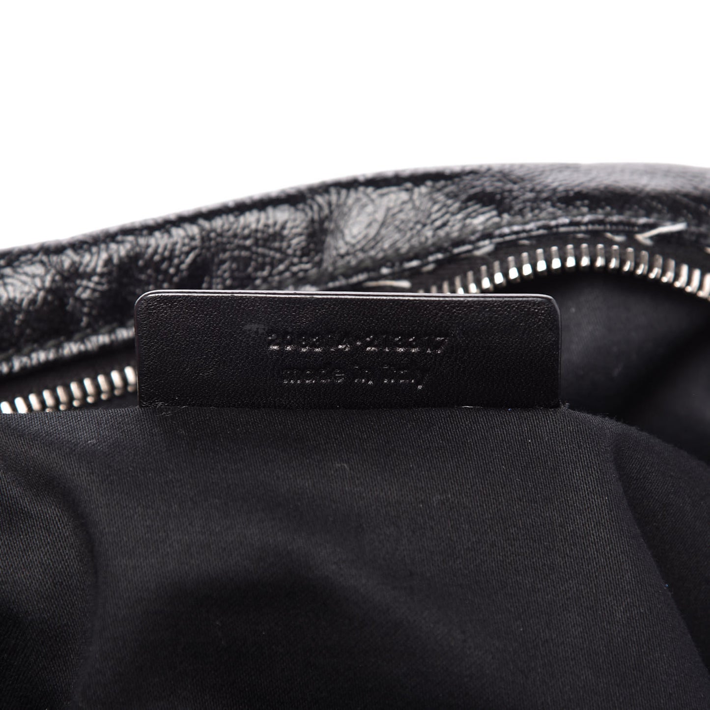 Textured Patent Medium Easy Y Bag Black