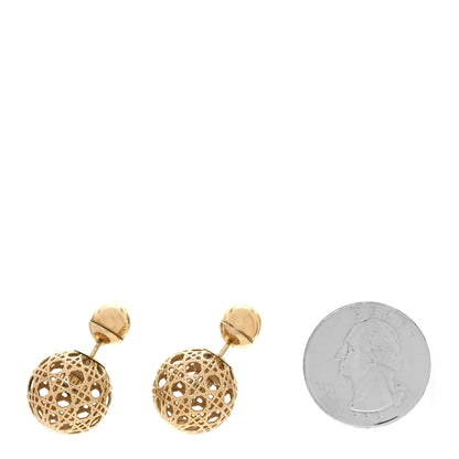 Christian Dior Cannage Mise En Dior Tribales Earrings Gold 2 of 5