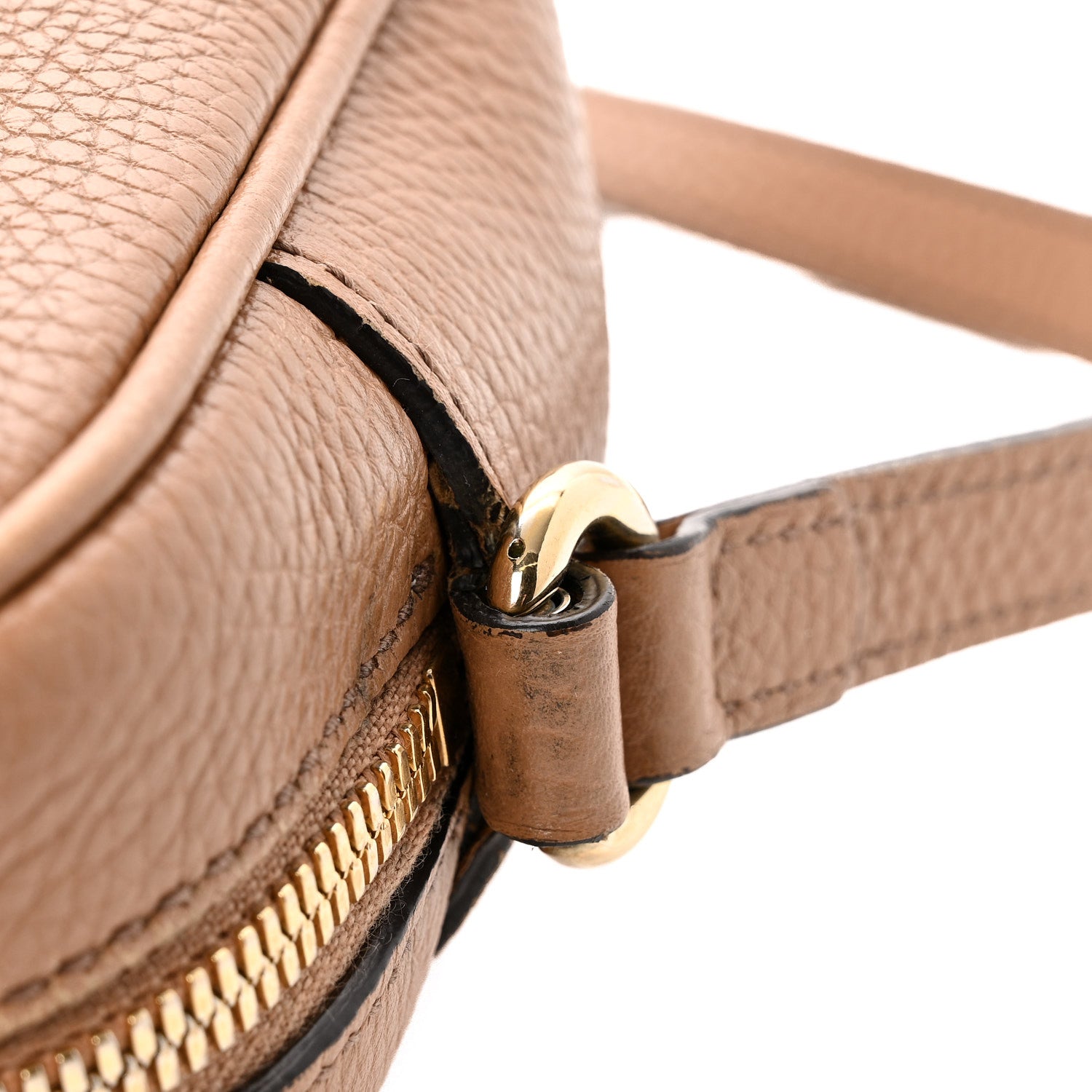Gucci Pebbled Calfskin Small Soho Disco Bag Camelia 12 of 16