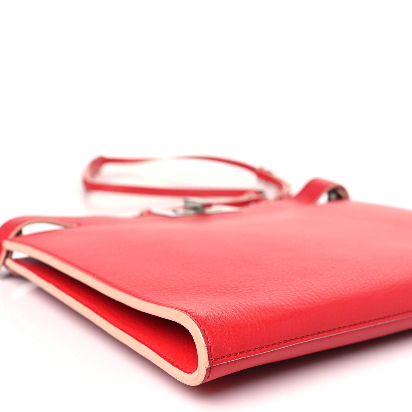 Vitello Seta Burro Peekaboo Pochette Crossbody Papavero