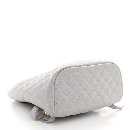 Chanel Calfskin Quilted Large Urban Spirit Backpack Grey 4 of 12