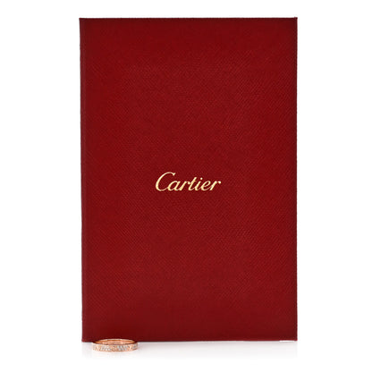 Cartier 18K Pink Gold Diamond 2.6mm LOVE Paved Band Ring 47 4 6 of 6