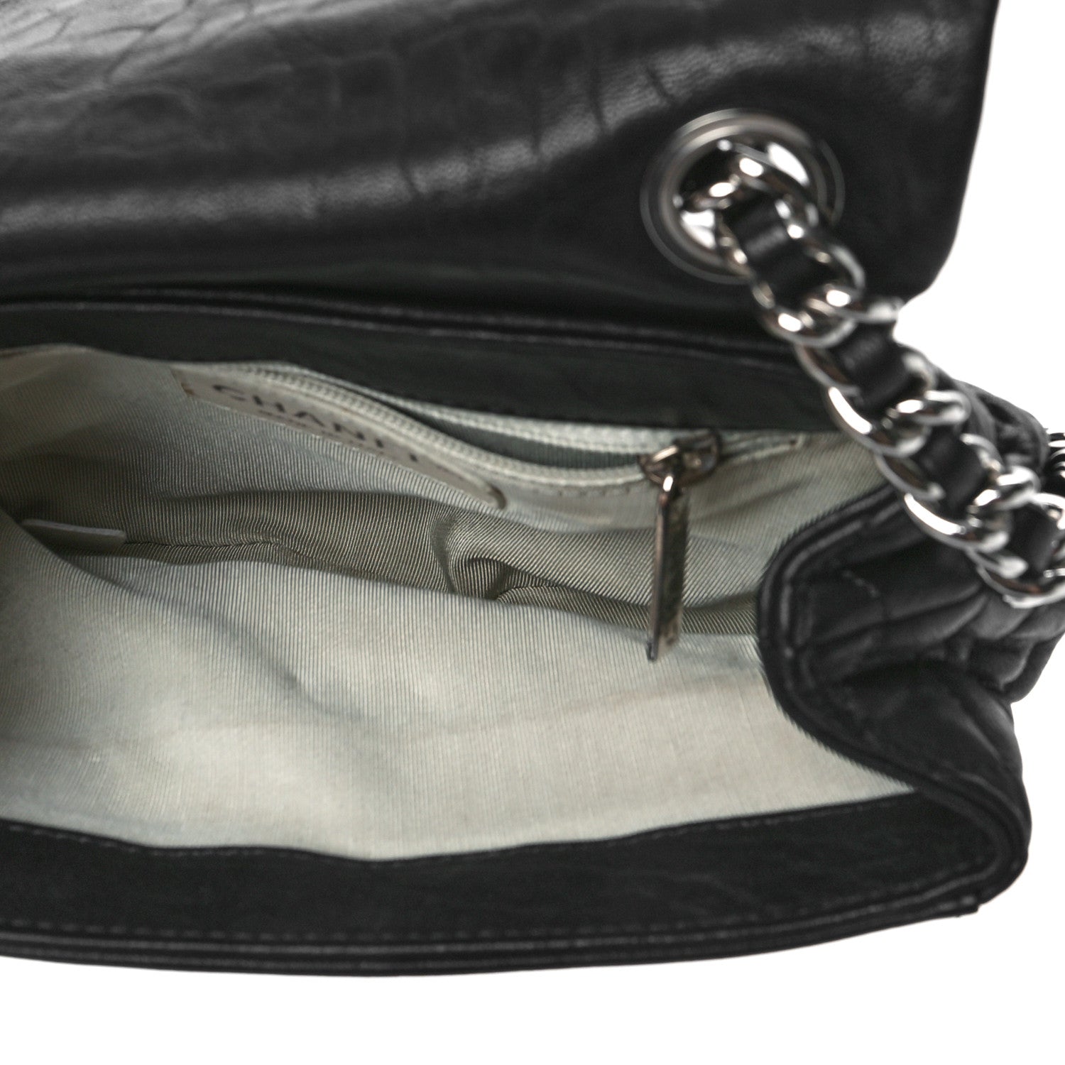 Chanel Washed Lambskin Quilted Mini Chain Around Flap Black 5 of 10