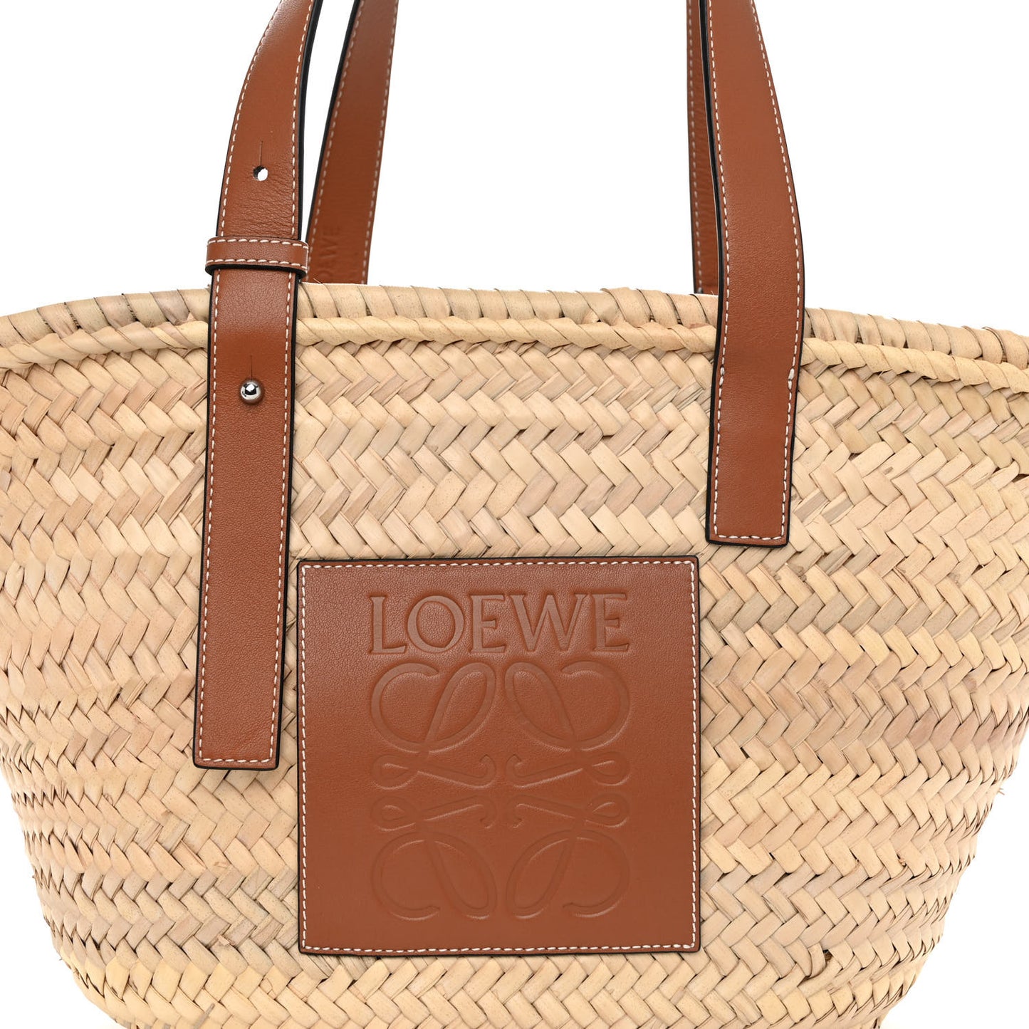 Raffia Basket Tote Bag Natural Tan