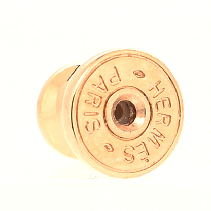 Hermes Rose Gold Lacquered Mini Pop H Earrings White 4 of 5