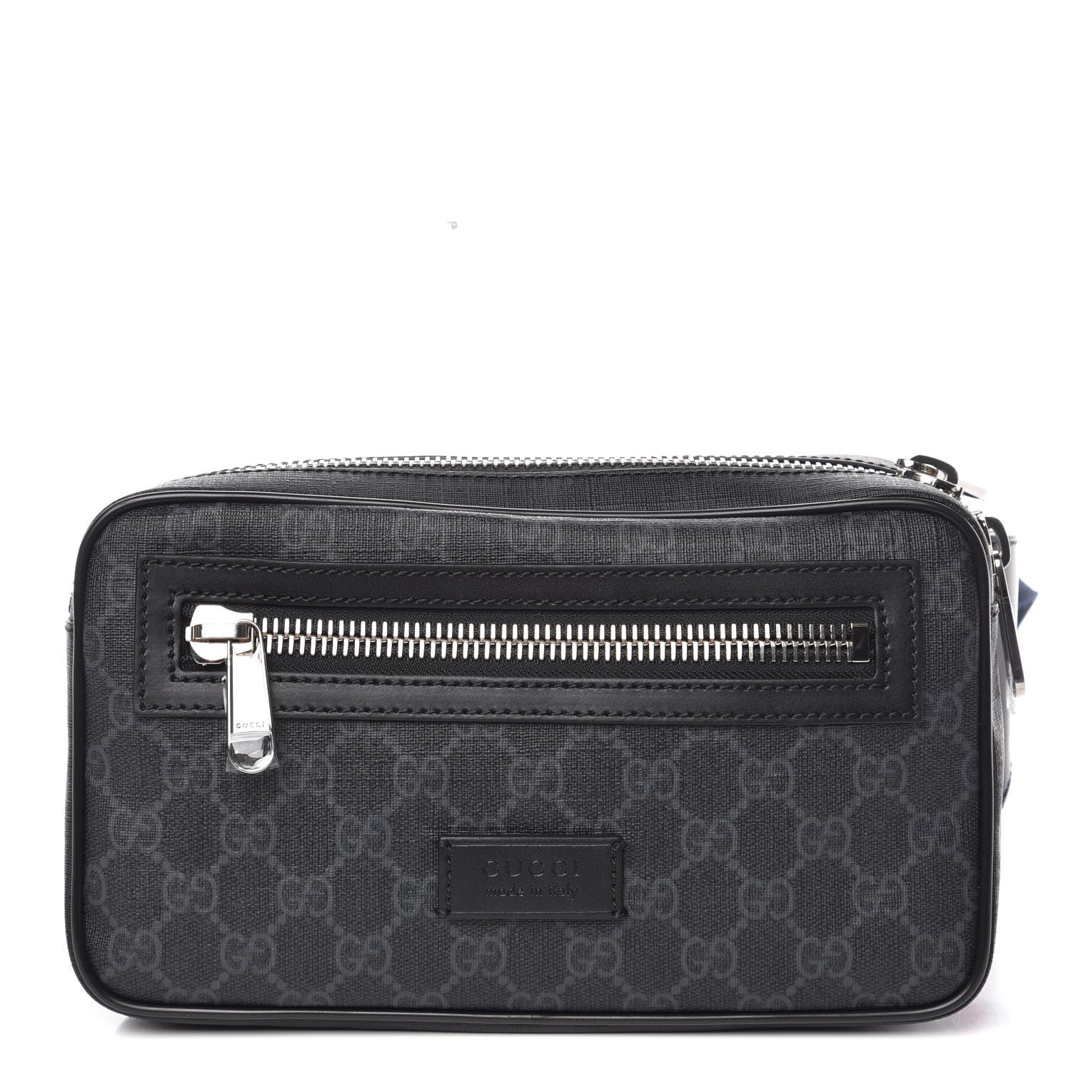 Gucci Soft GG Supreme Monogram Web Belt Bag Black Grey 1 of 10