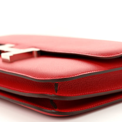 Hermes Epsom Constance Elan 25 Rouge Casaque 10 of 12