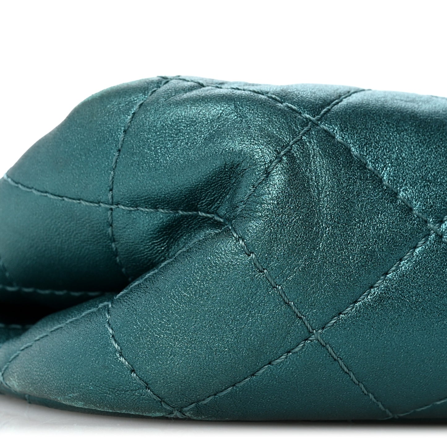 Metallic Calfskin Quilted 2.55 Reissue Flap 227 Turquoise