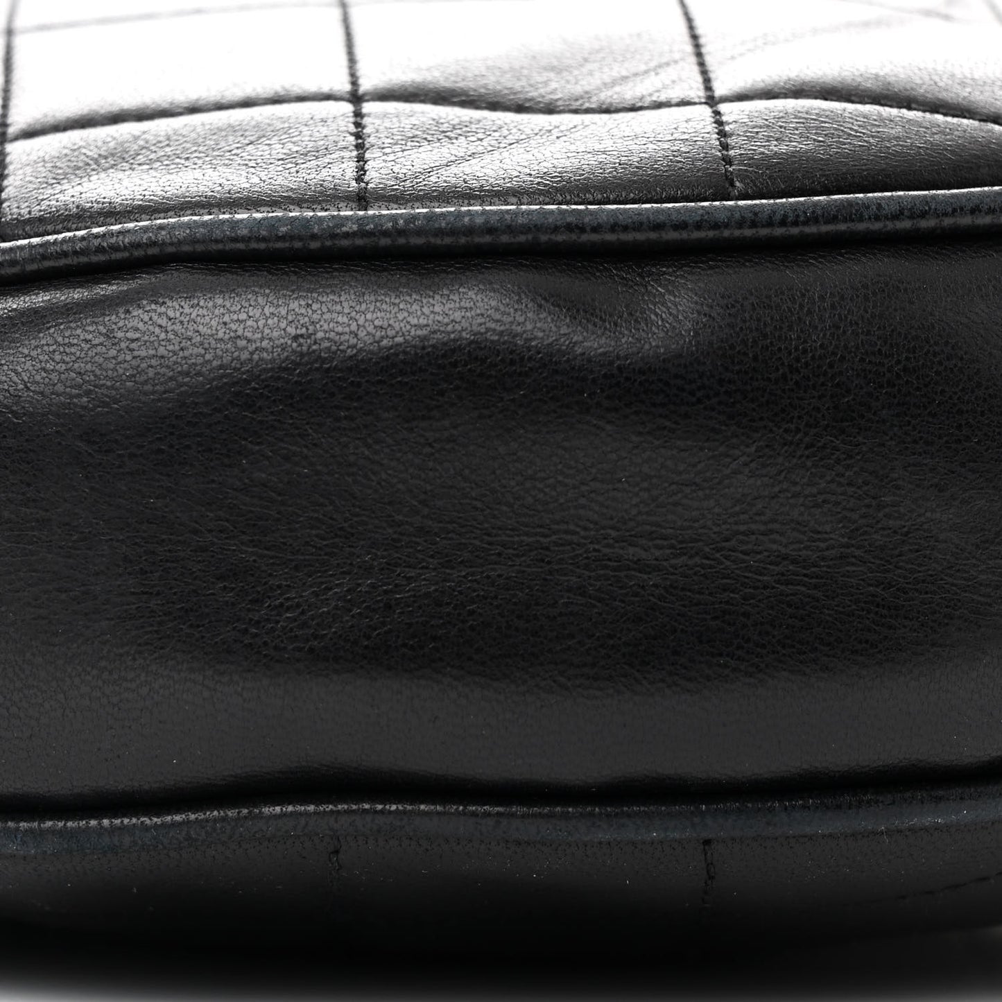 Lambskin Quilted Round Tassel Crossbody Bag Black