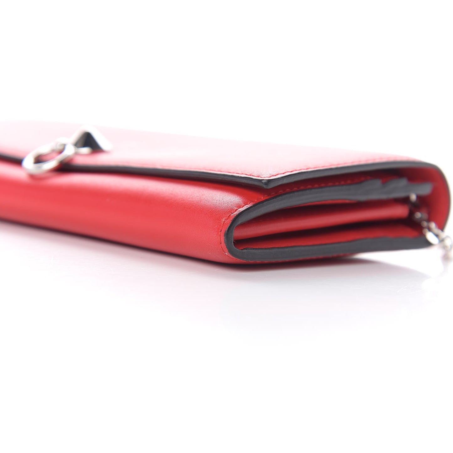 Vitello Liberty Century Lucido By The Way Continental Wallet On Chain Rosso