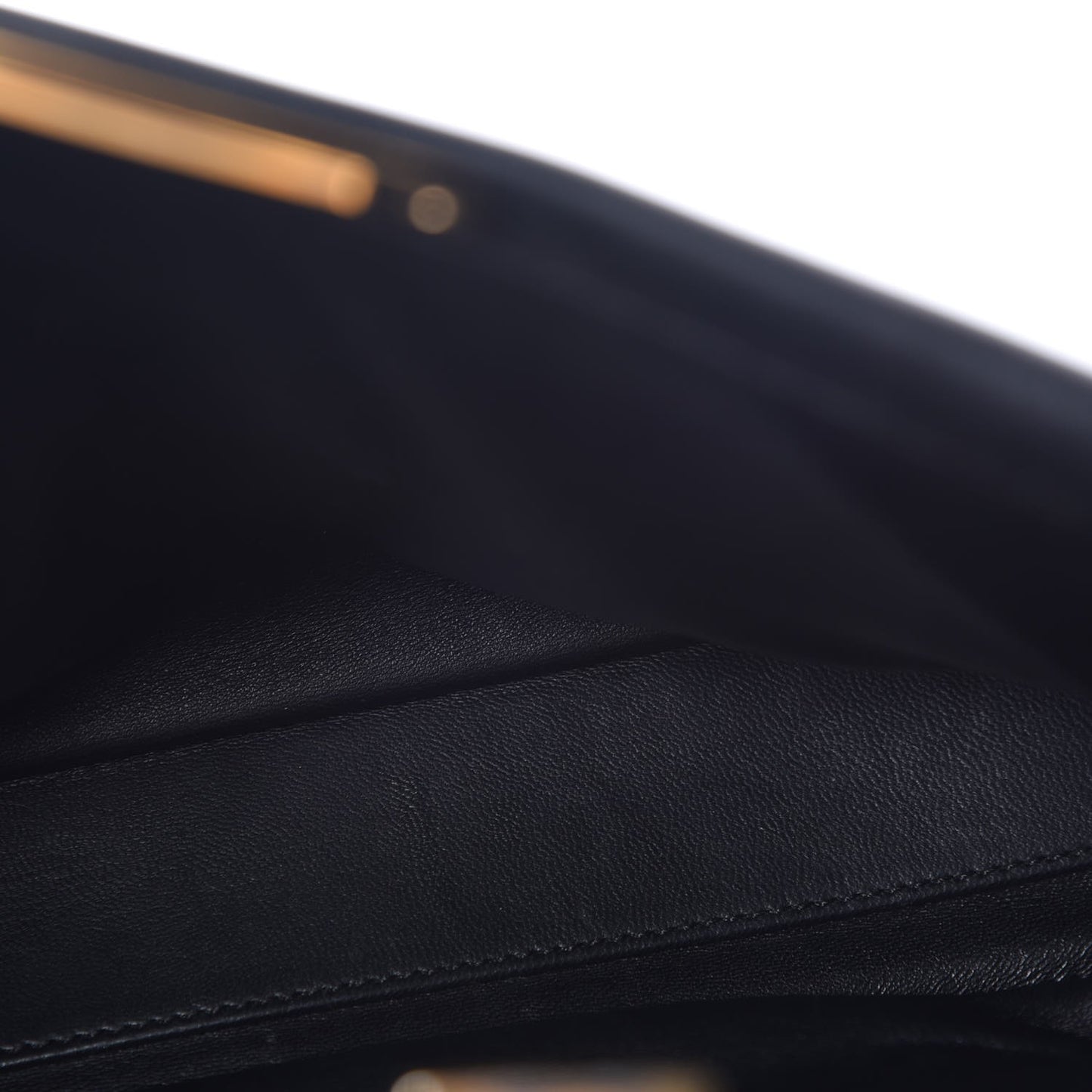 Vitello Morgan Shiny Nappa Medium Peekaboo Iconic Satchel Black
