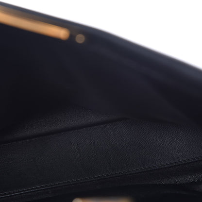 Fendi Vitello Morgan Shiny Nappa Medium Peekaboo Iconic Satchel Black 7 of 12