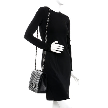Chanel Lambskin Quilted Jumbo Single Flap Black 2 of 8