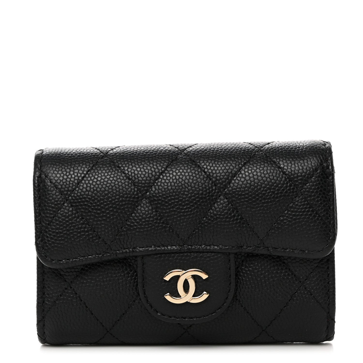 Chanel Caviar Quilted Classic 4 Key Holder Wallet Black 1 of 9