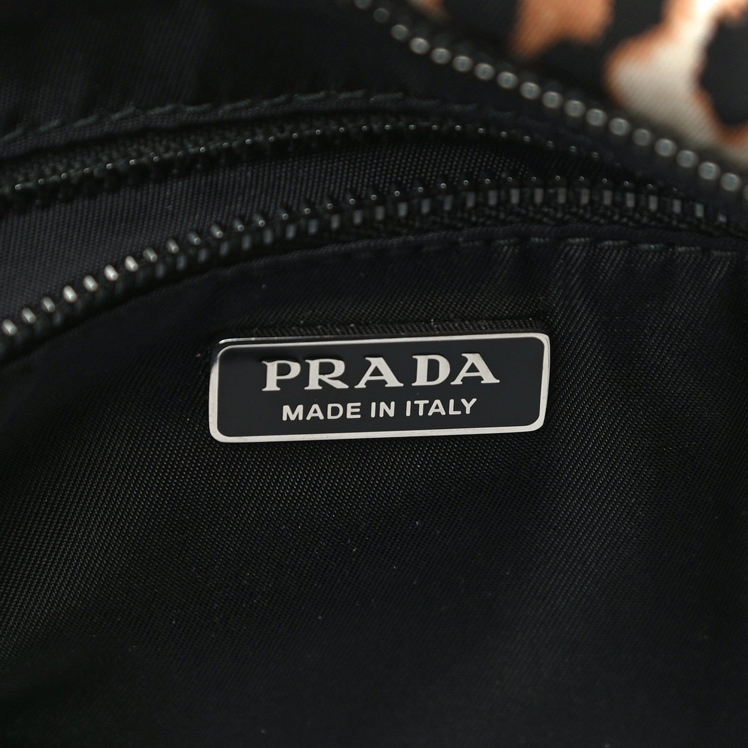 Prada Tessuto Soft Nylon Leopard Print Crossbody Avorio 6 of 10