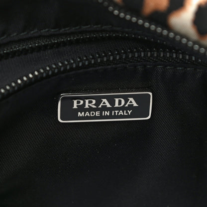 Prada Tessuto Soft Nylon Leopard Print Crossbody Avorio 6 of 10