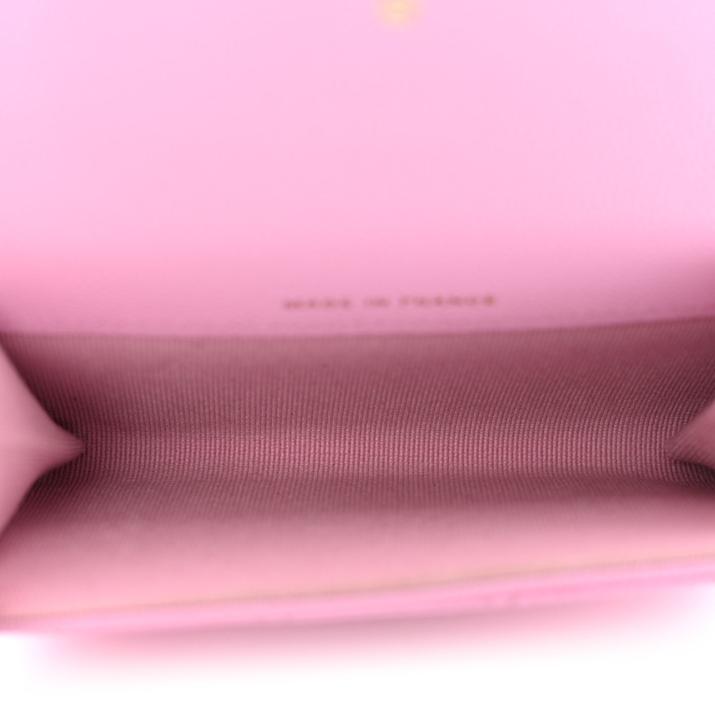 Caviar Quilted Flap Card Holder Wallet Light Pink