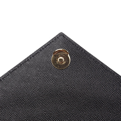 Saint Laurent Grain De Poudre Textured Mixed Matelasse Triquilt Small Monogram Satchel Black 8 of 10