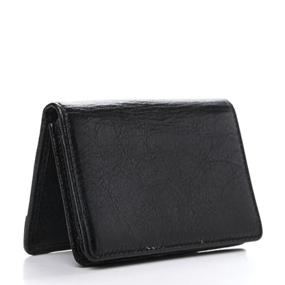 Balenciaga Agneau Classic Gold Hardware Card Case Black 3 of 6