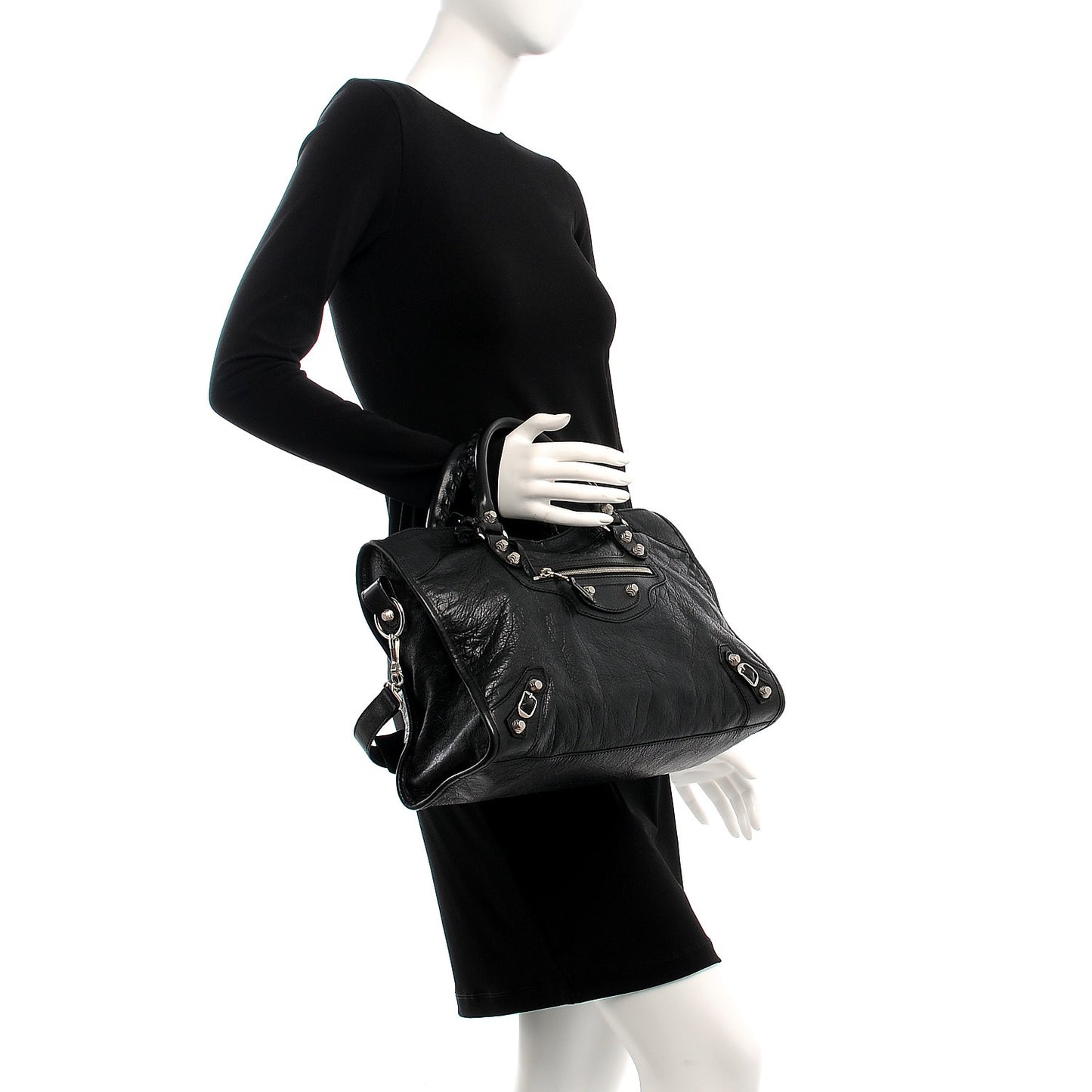Agneau Giant 12 Silver Hardware City Black