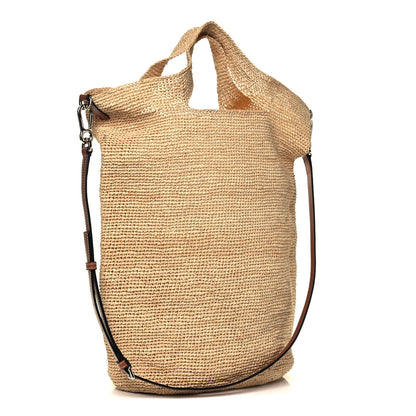 Loewe Raffia Paula's Ibiza Slit Tote Bag Natural Tan 2 of 8