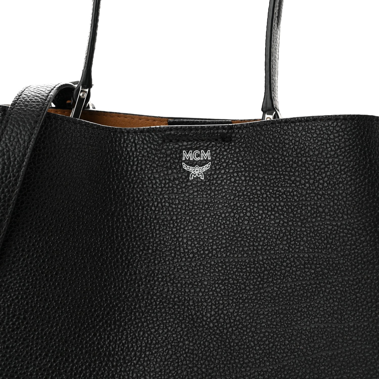 MCM Grained Calfskin Visetos Medium Sarah Hobo Black 7 of 11