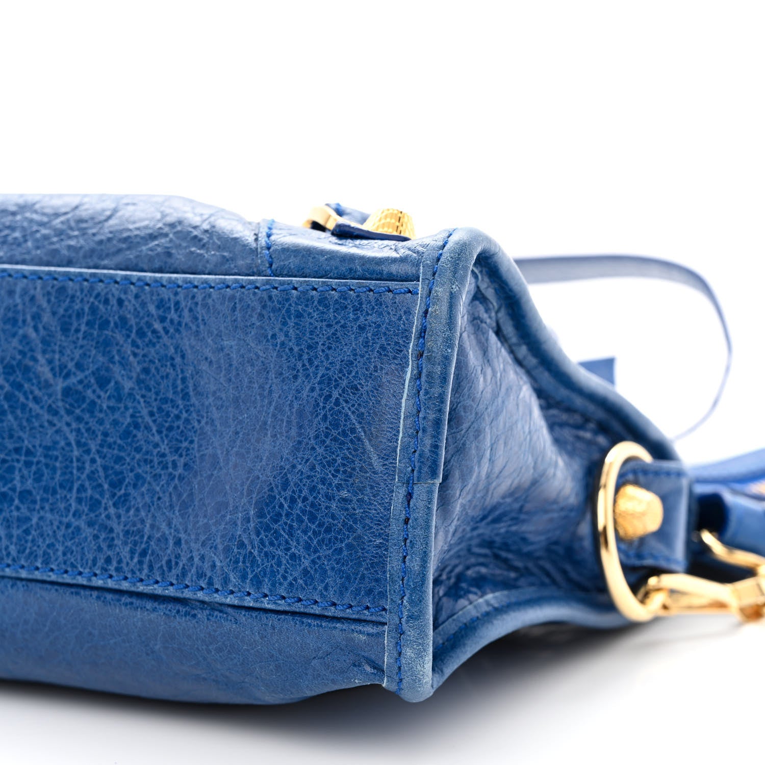 Balenciaga Agneau Giant 12 Gold Hardware Mini City Bleu Lazuli