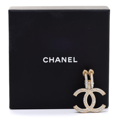 Chanel Crystal CC Single Clip On Earring Gold 6 of 6