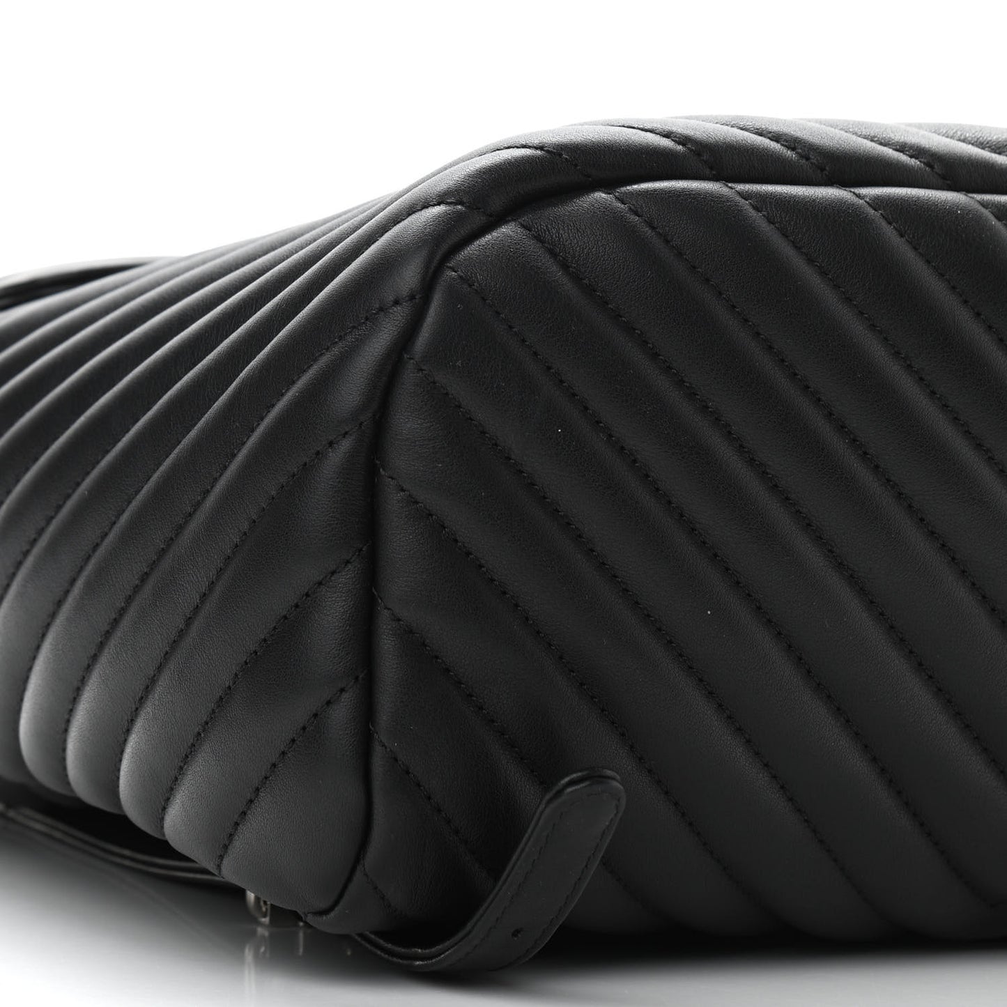 Calfskin Chevron Quilted Large Urban Spirit Backpack Black