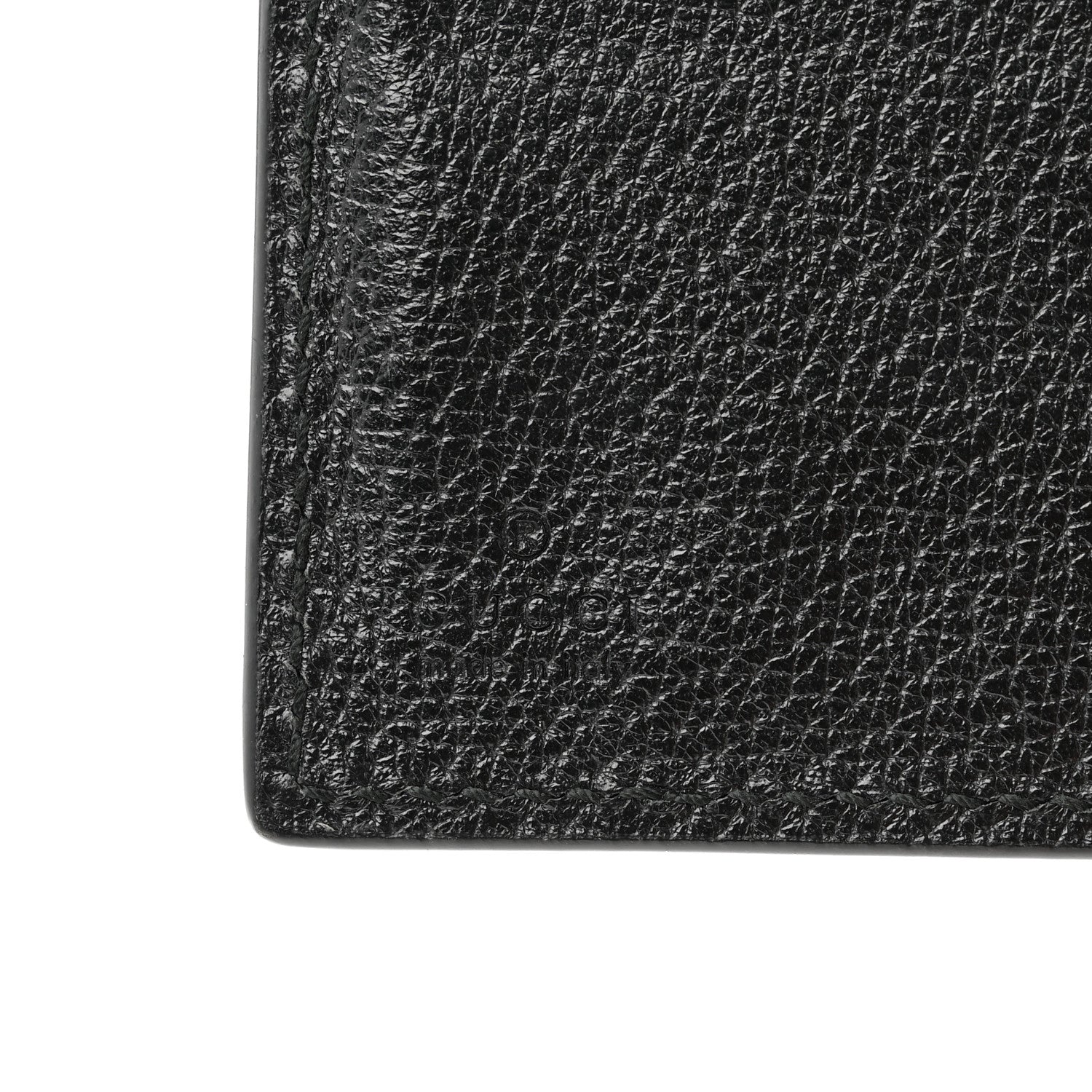Gucci Textured Dollar Calfskin Nylon Gucci Stripe New Web Bi-Fold Coin Wallet Black Ecru Verde Rosso 7 of 7