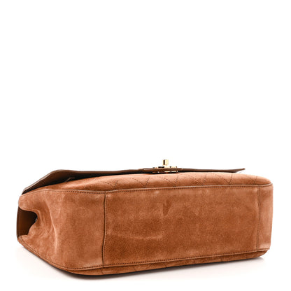 Chanel Suede Calfskin Small Souplissimo Maxi Flap Camel 4 of 11