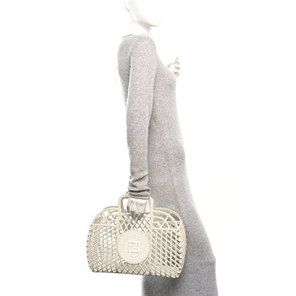 Fendi Recycled Plastic Vitello Liberty Matte Medium Fendi Basket White Ice 2 of 8