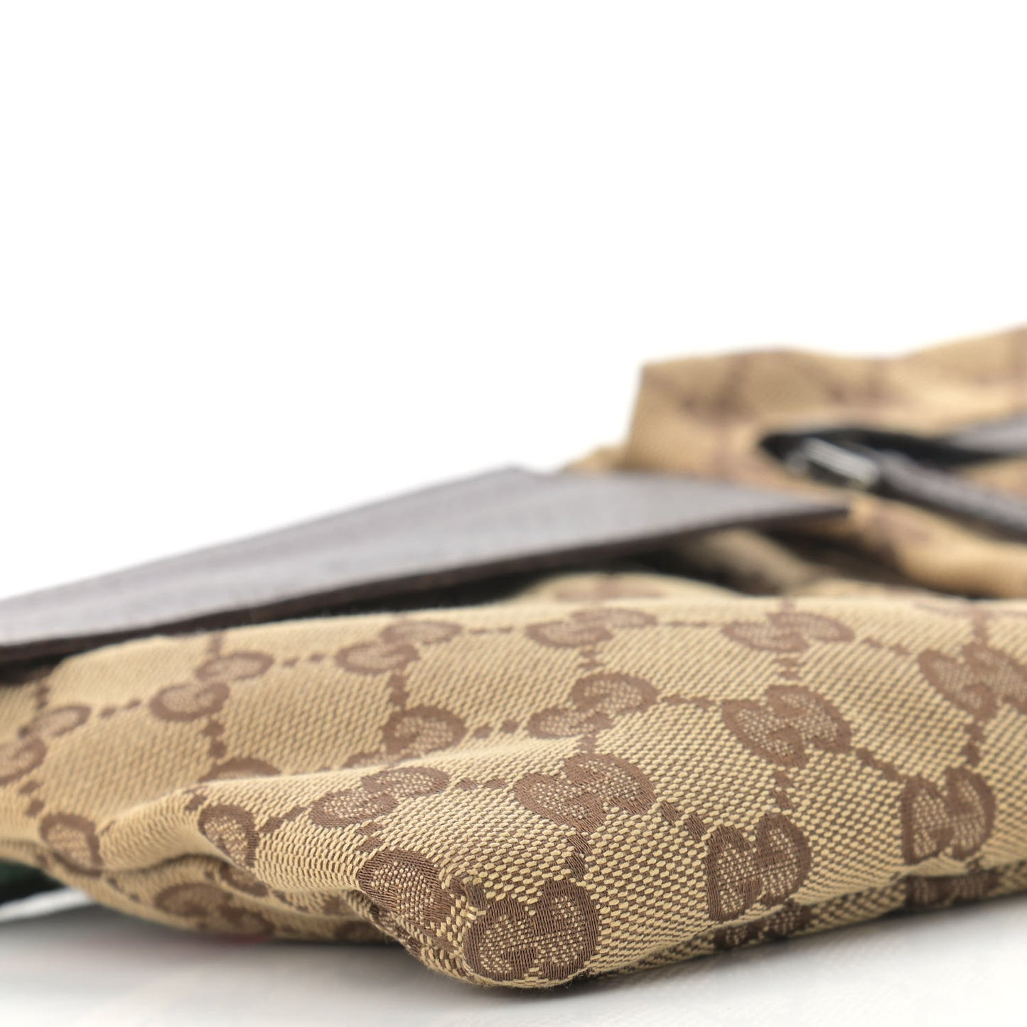Monogram Web Belt Bag Dark Brown