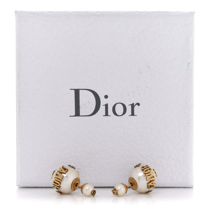 Christian Dior Pearl J'Adior Mise En Dior Tribal Earrings Gold 6 of 6