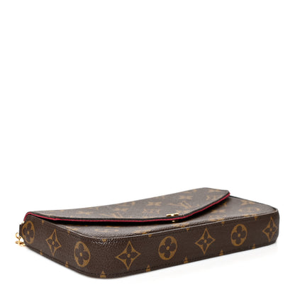 Louis Vuitton Monogram Pochette Felicie Chain Wallet Fuchsia 4 of 10