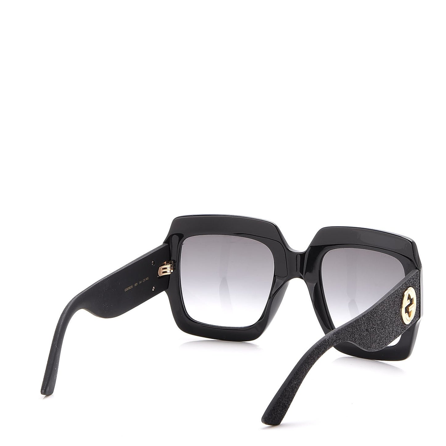 Square Frame GG0102S Sunglasses Glitter Black