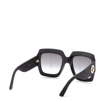 Gucci Square Frame GG0102S Sunglasses Glitter Black 4 of 8