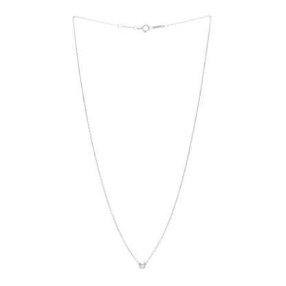Tiffany Sterling Silver Diamond .07ct Elsa Peretti Diamonds by the Yard Pendant Necklace 3 of 4