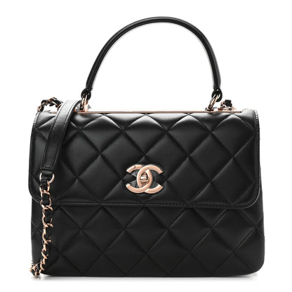 Chanel Lambskin Quilted Small Trendy CC Dual Handle Flap Bag Black 1 of 11