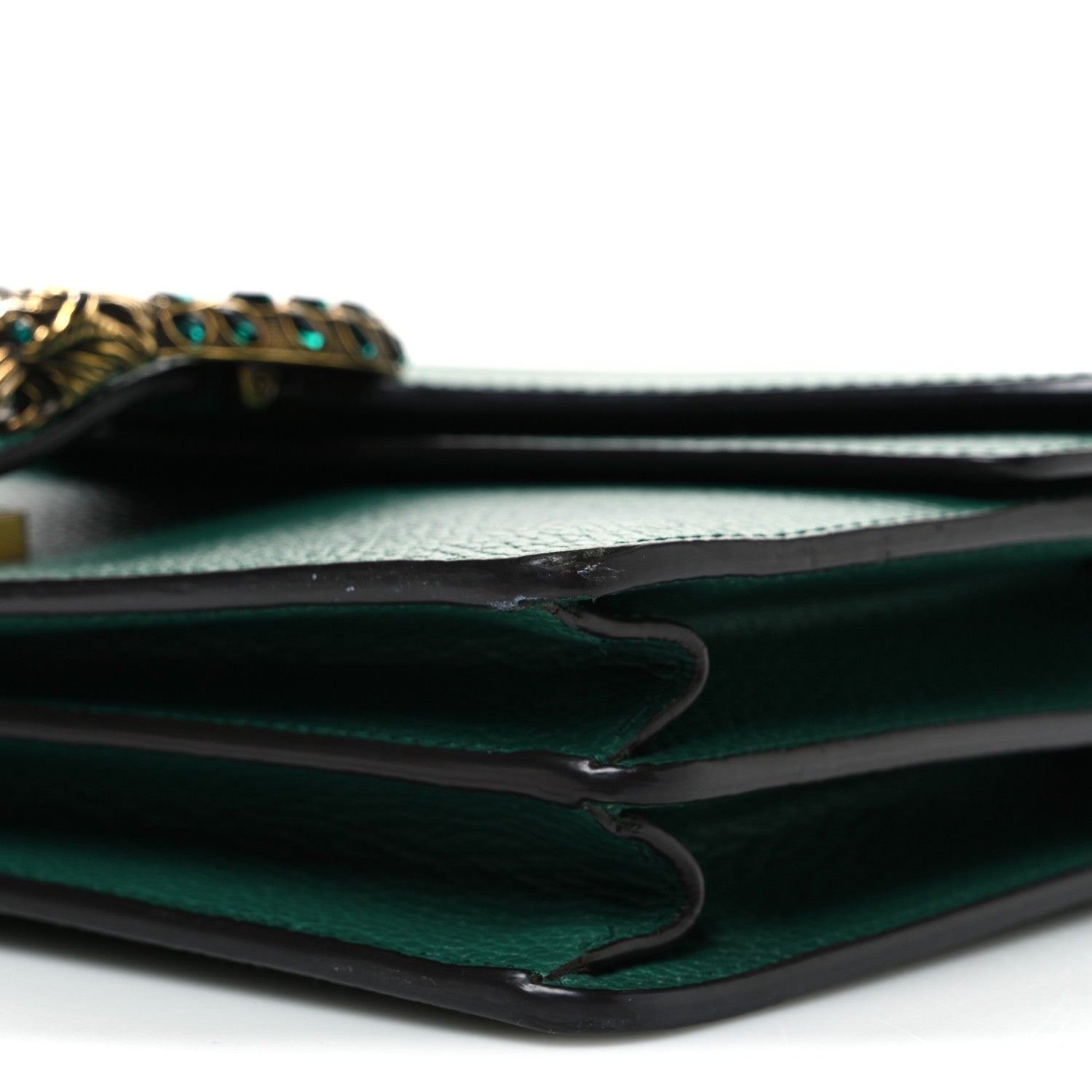 Gucci Pebbled Calfskin Small Dionysus Shoulder Bag Emerald 10 of 12
