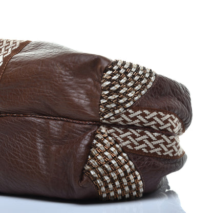 Fendi Nappa Embroidered Spy Cognac Avorio 8 of 9